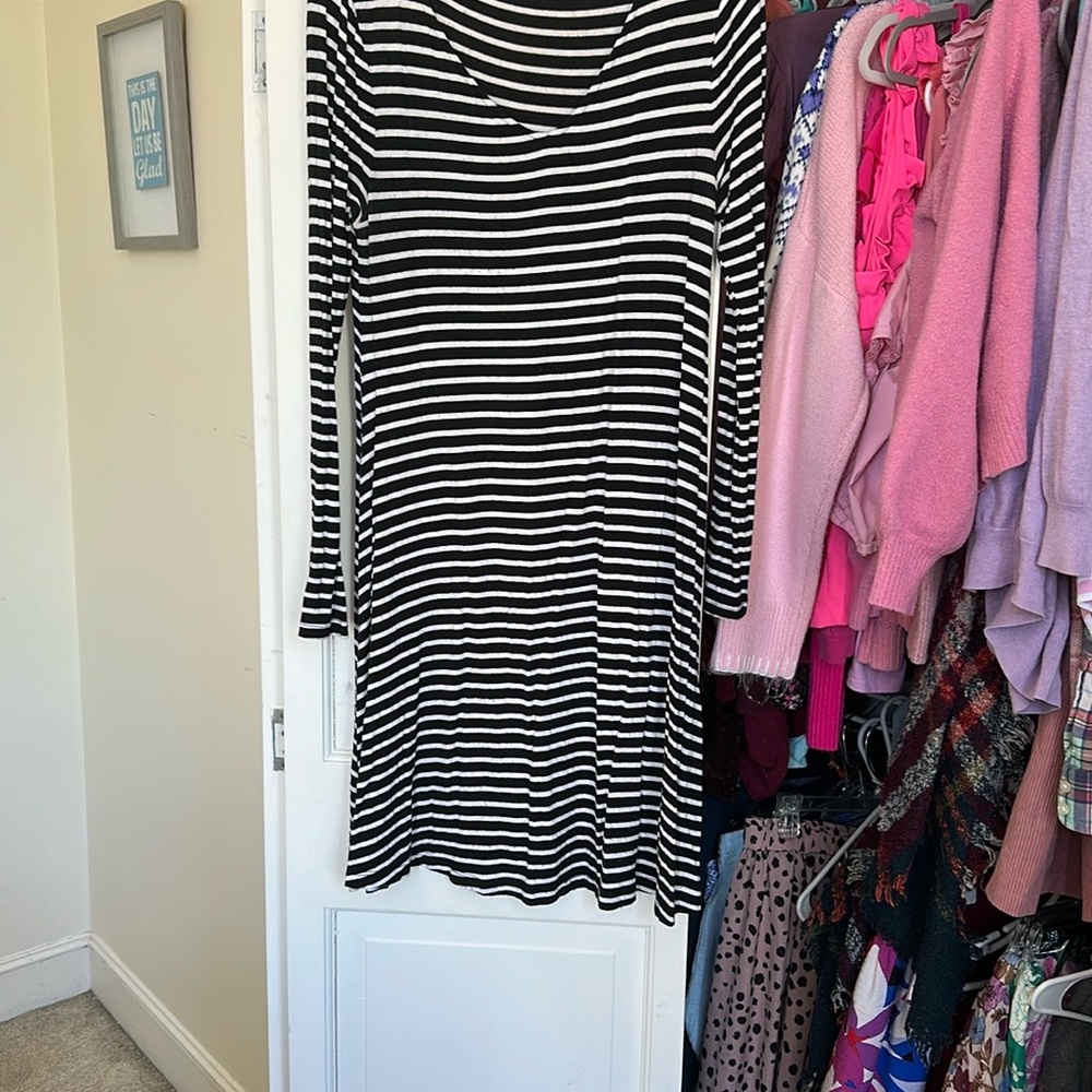 Striped Black and White Dress